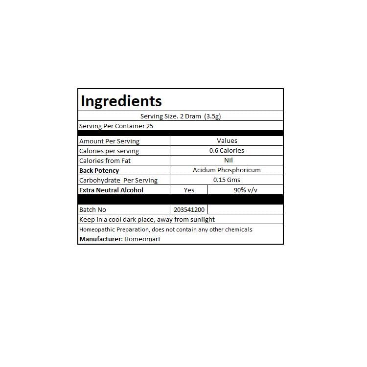 Acidum Phosphoricum Homeopathy Pellets 200C Potency – Pack of 2 | HomeoMart
