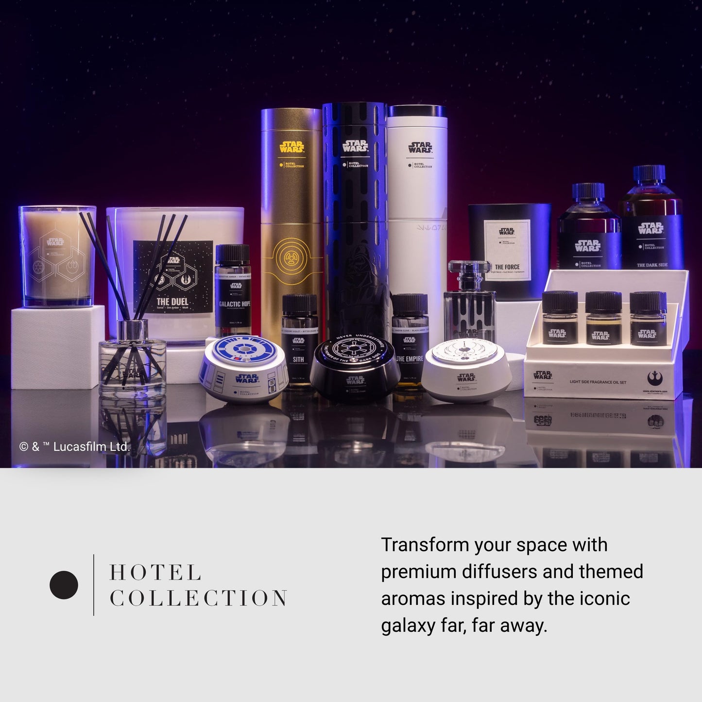 Aroma360 Hotel Collection Star Wars Empire Chauffeur Car Diffuser | Black Dark Side Edition
