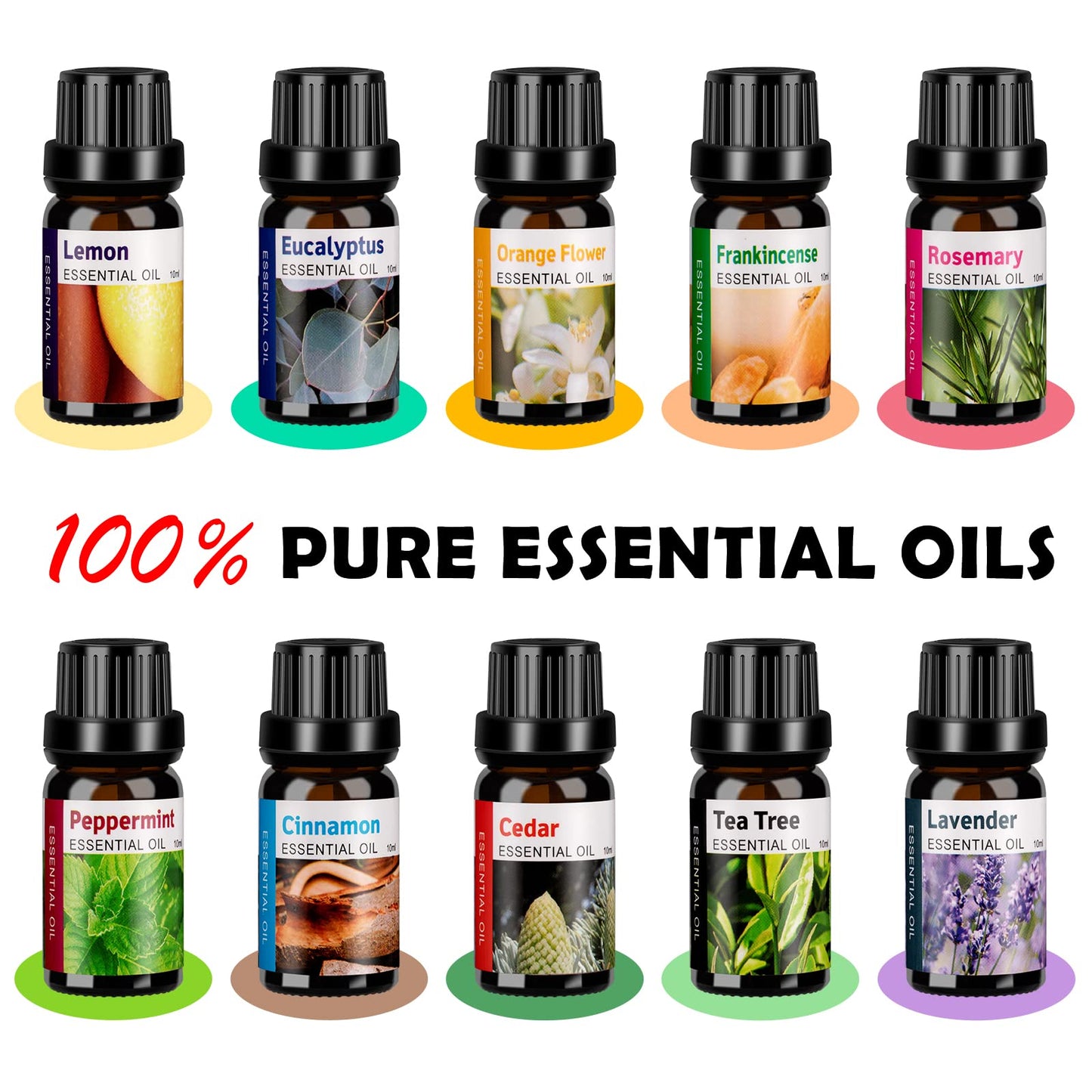 Aromatherapy Essential Oil Diffuser Set | 550ml Ultrasonic Humidifier for Large Rooms