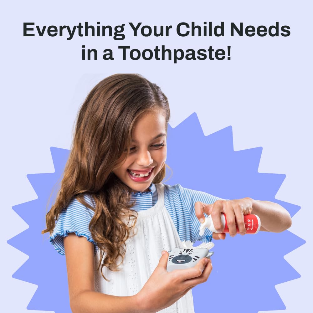 autobrush Fluoride-Free Foaming Toothpaste for Kids – Bubblegum, Whitening & Deep Cleaning