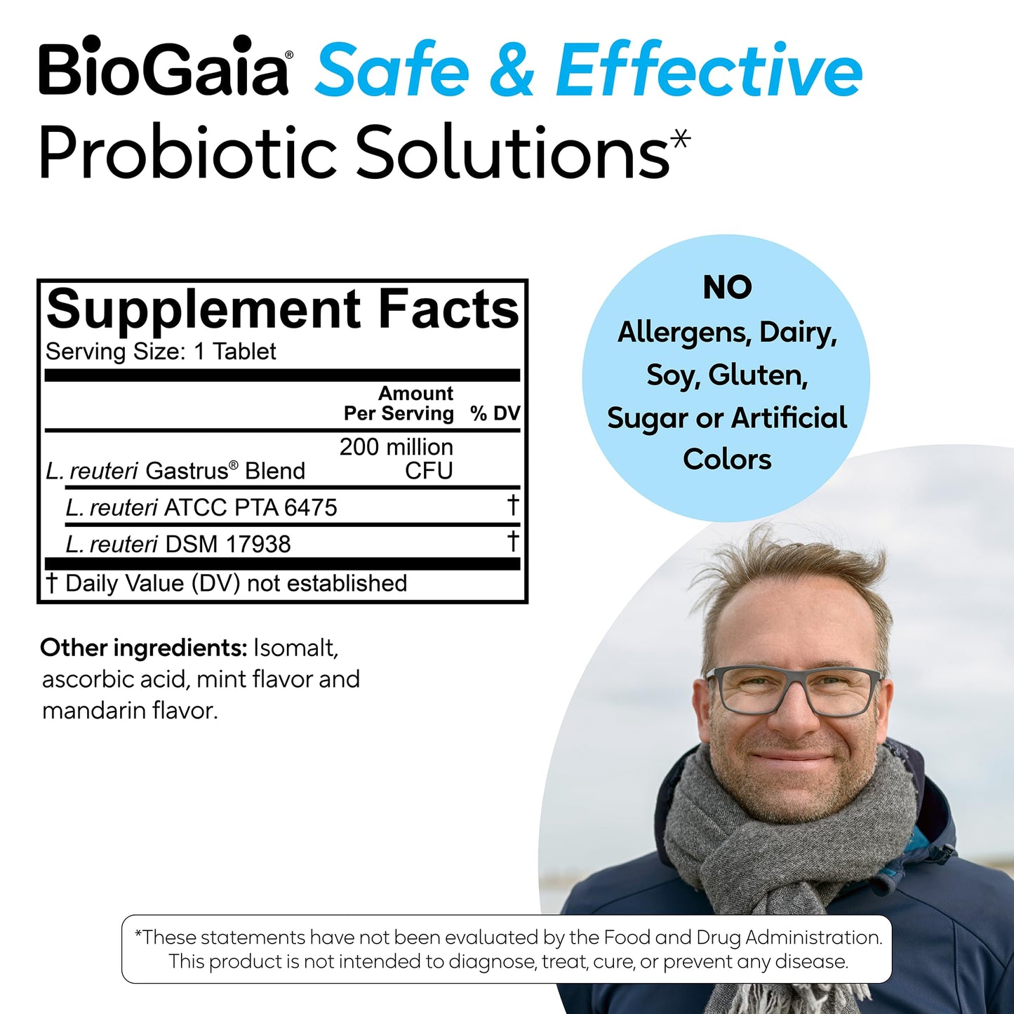 BioGaia Gastrus Gut Health Probiotic | Ease Abdominal Discomfort & Gas