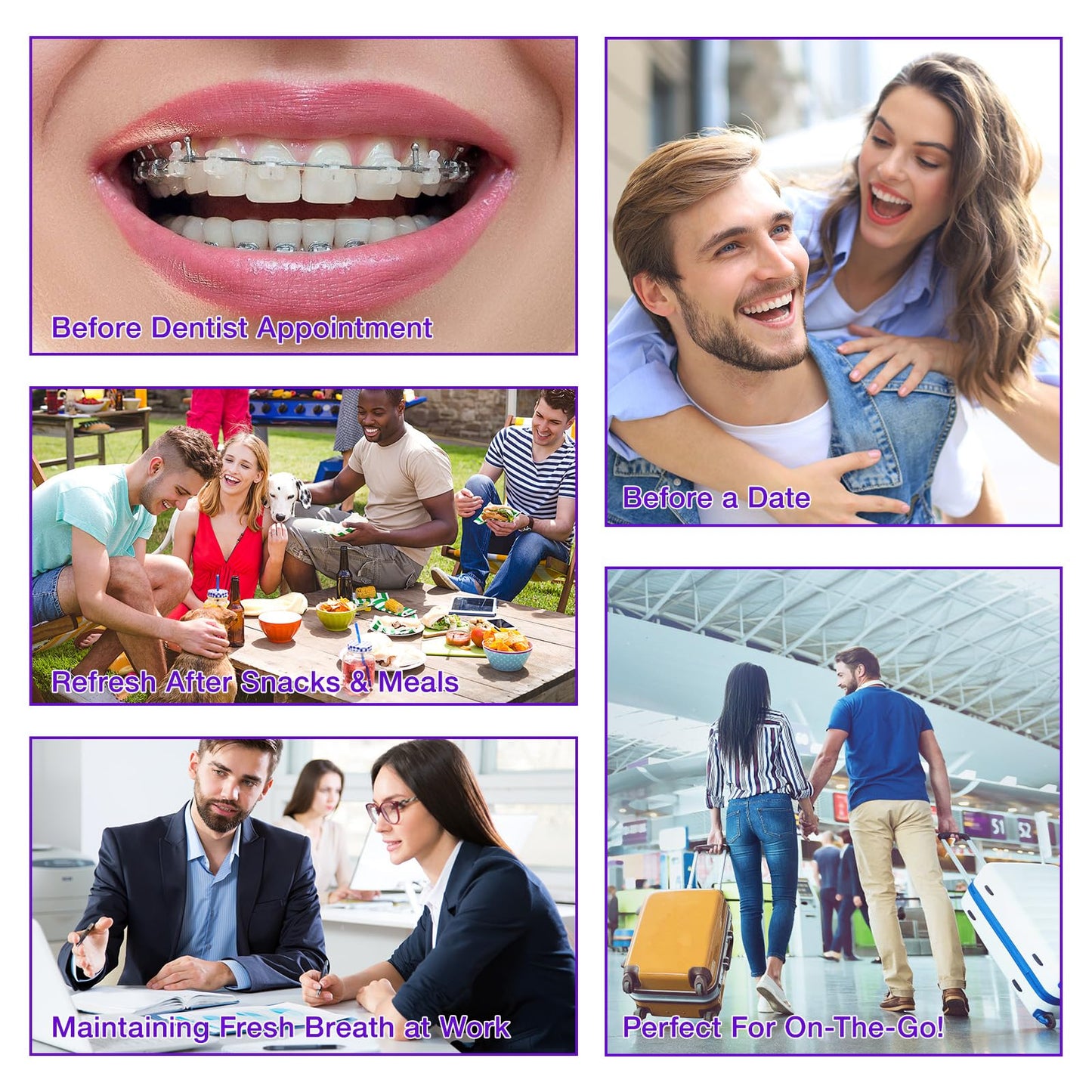 Purple Toothpaste Tablets for Teeth Whitening – Enamel-Safe, Peroxide-Free