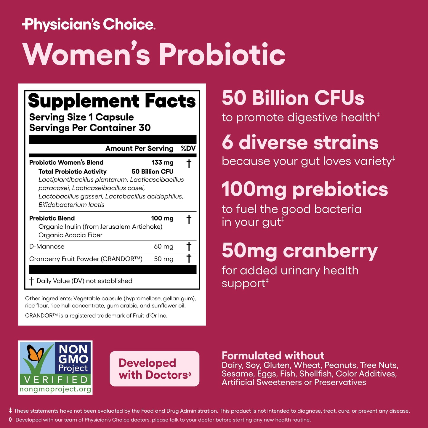 Physician's CHOICE Feminine Power Duo Bundle: Vaginal Probiotic & Womens Probiotic
