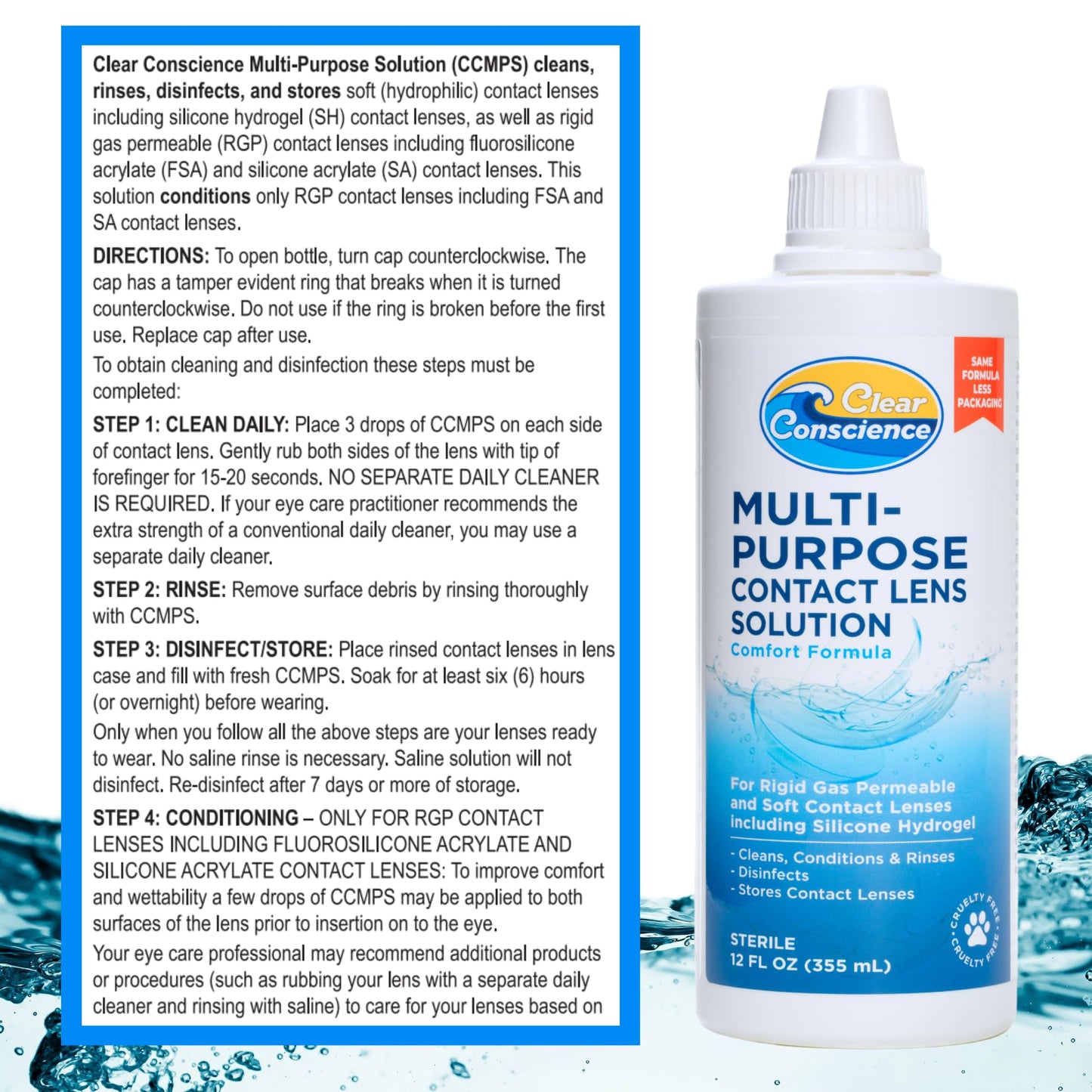 Clear Conscience Multi-Purpose Contact Lens Solution, 12 oz
