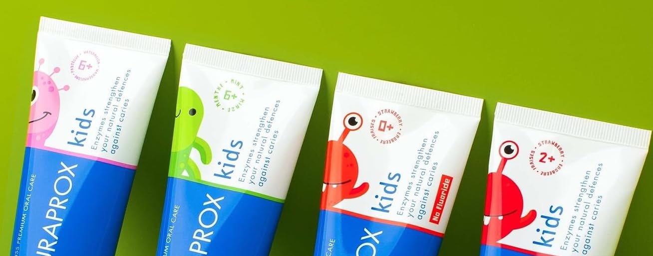 Curaprox Kids Toothpaste 1450 – Watermelon, 60ml, Ages 6+, SLS Free, Microplastic Free & Triclosan Free