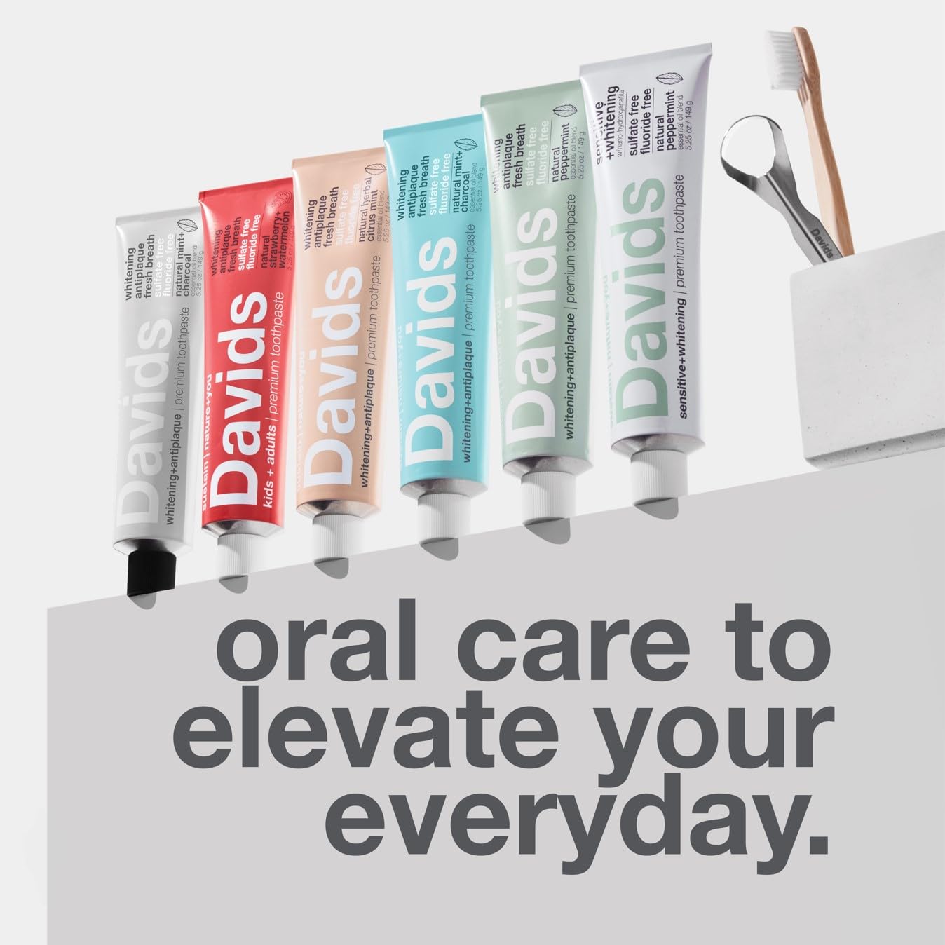Davids Fluoride Free Toothpaste – Strawberry Watermelon, 5.25oz | SLS Free