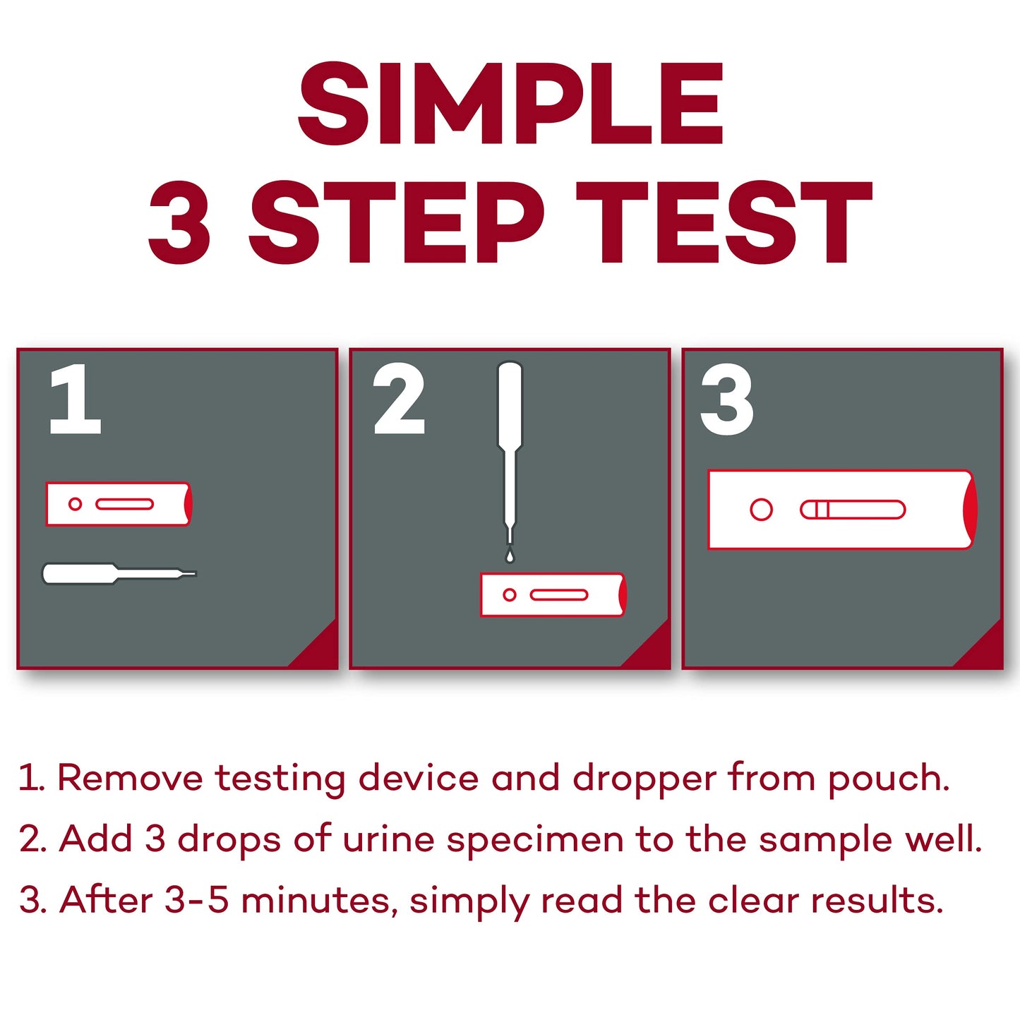 Dealmed HCG Urine Cassette Pregnancy Test – 25 Count (Pack of 5) with Disposable Pipettes | Early Detection