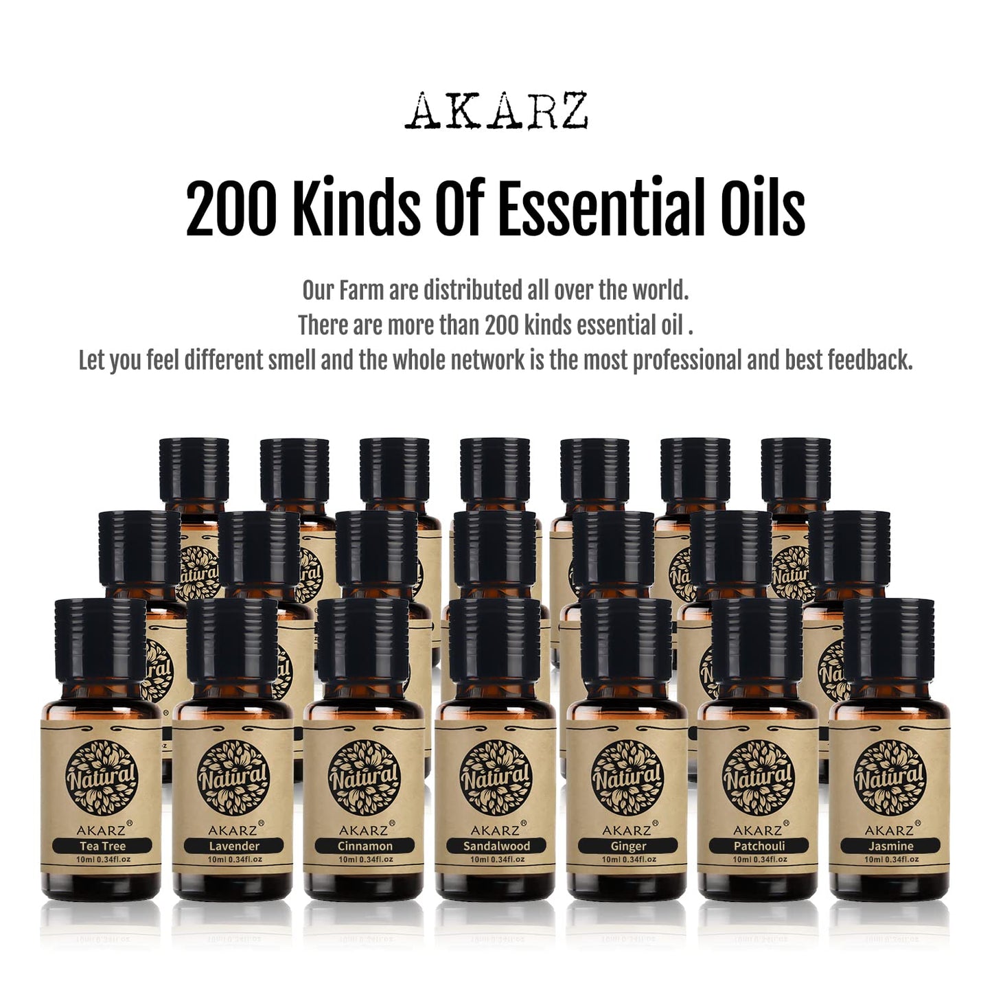 AKARZ Orris Essential Oil - Pure Orris Root Oil 10ml for Skin & Body