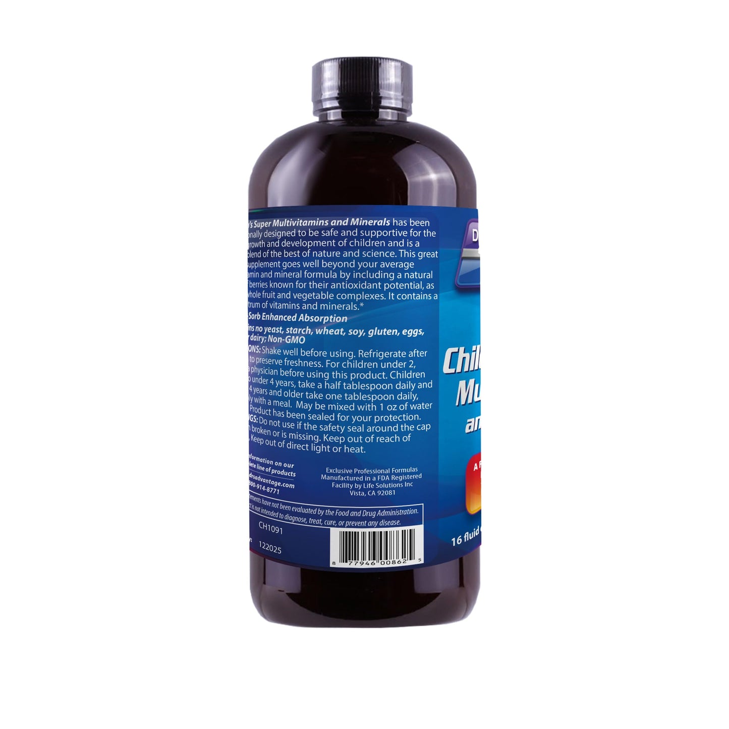 Dr's Advantage DA862 Liquid Children's Multivitamin and Minerals - 16 oz