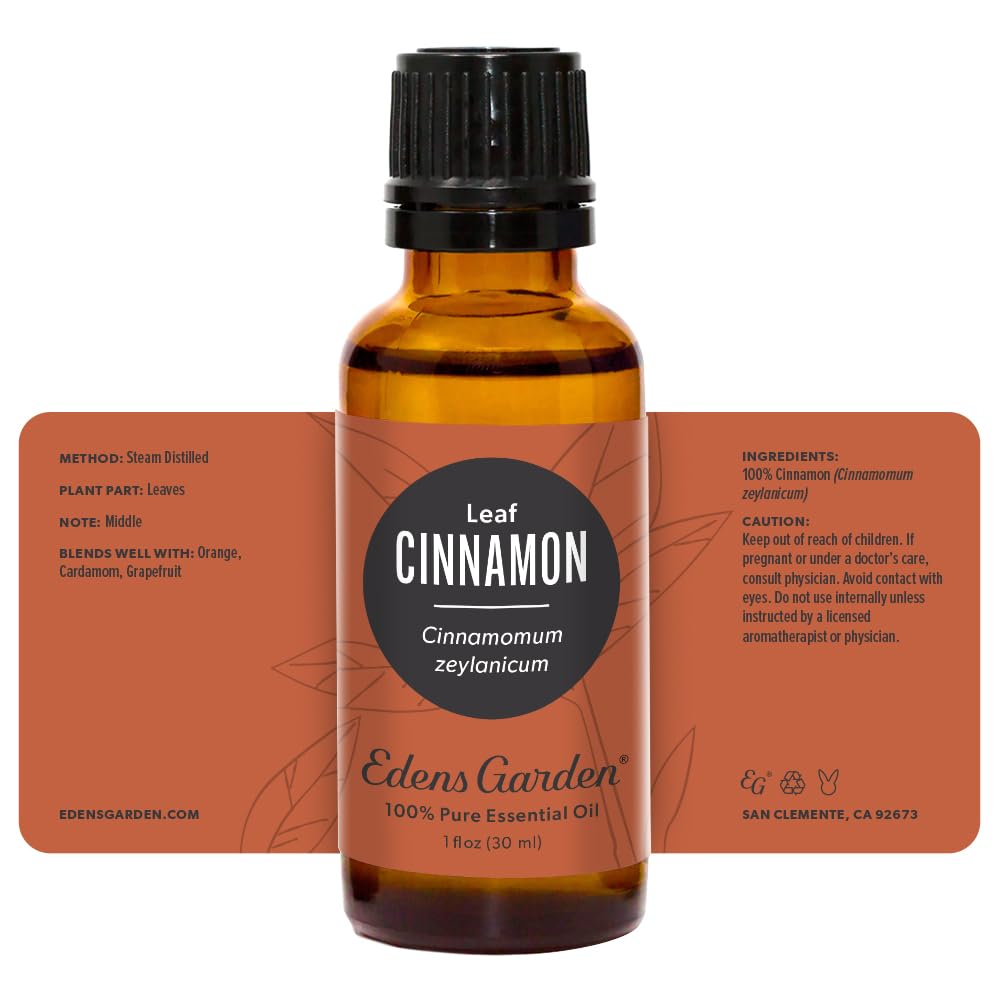 Edens Garden Cinnamon Leaf Essential Oil – 100% Pure, Premium Grade, 30 ml (1 oz) | Aromatherapy