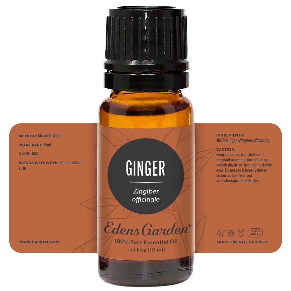 Edens Garden Ginger Essential Oil – 100% Pure, Premium Grade, 10 ml