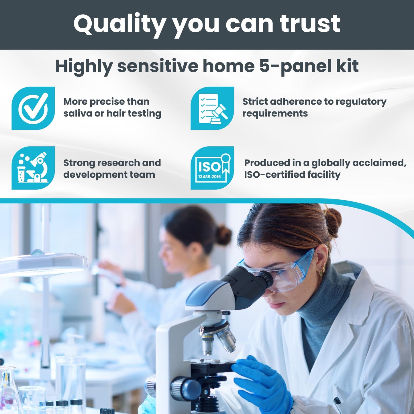 Exploro 5 Panel Drug Test Kit – At-Home Urine Test for THC, Cocaine, Opiates, Amphetamines & Benzodiazepines (7 Pack)