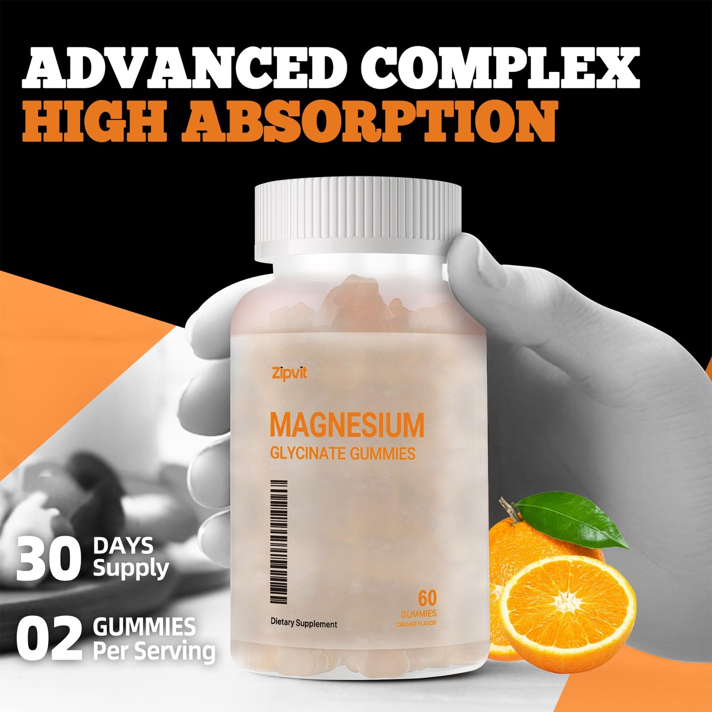 Magnesium Glycinate Gummies 1000mg – Sugar Free, Mood & Sleep Support