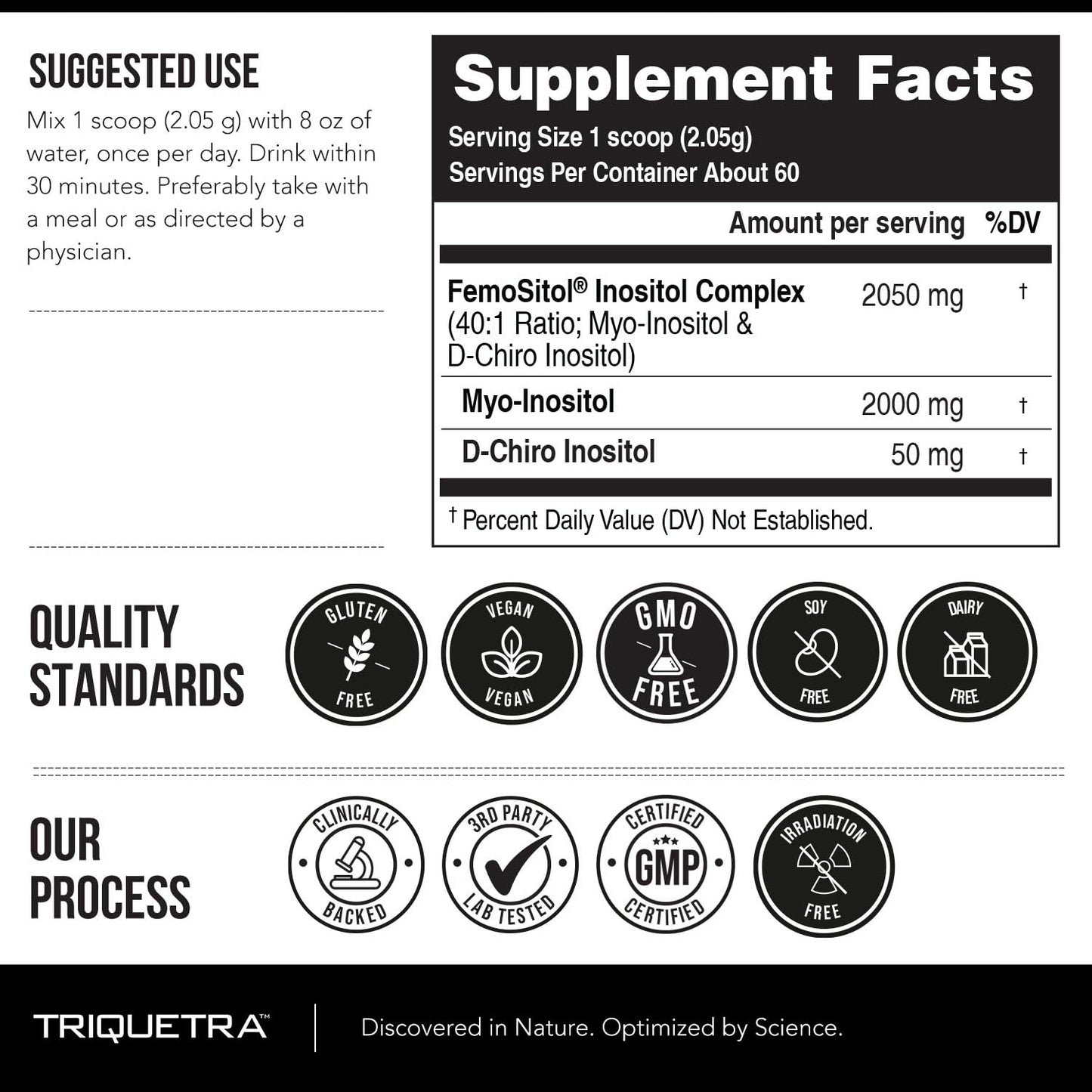 FemoSitol Inositol Powder 40:1 – Myo-/D-Chiro Inositol for PCOS, 123 g (60 Servings)