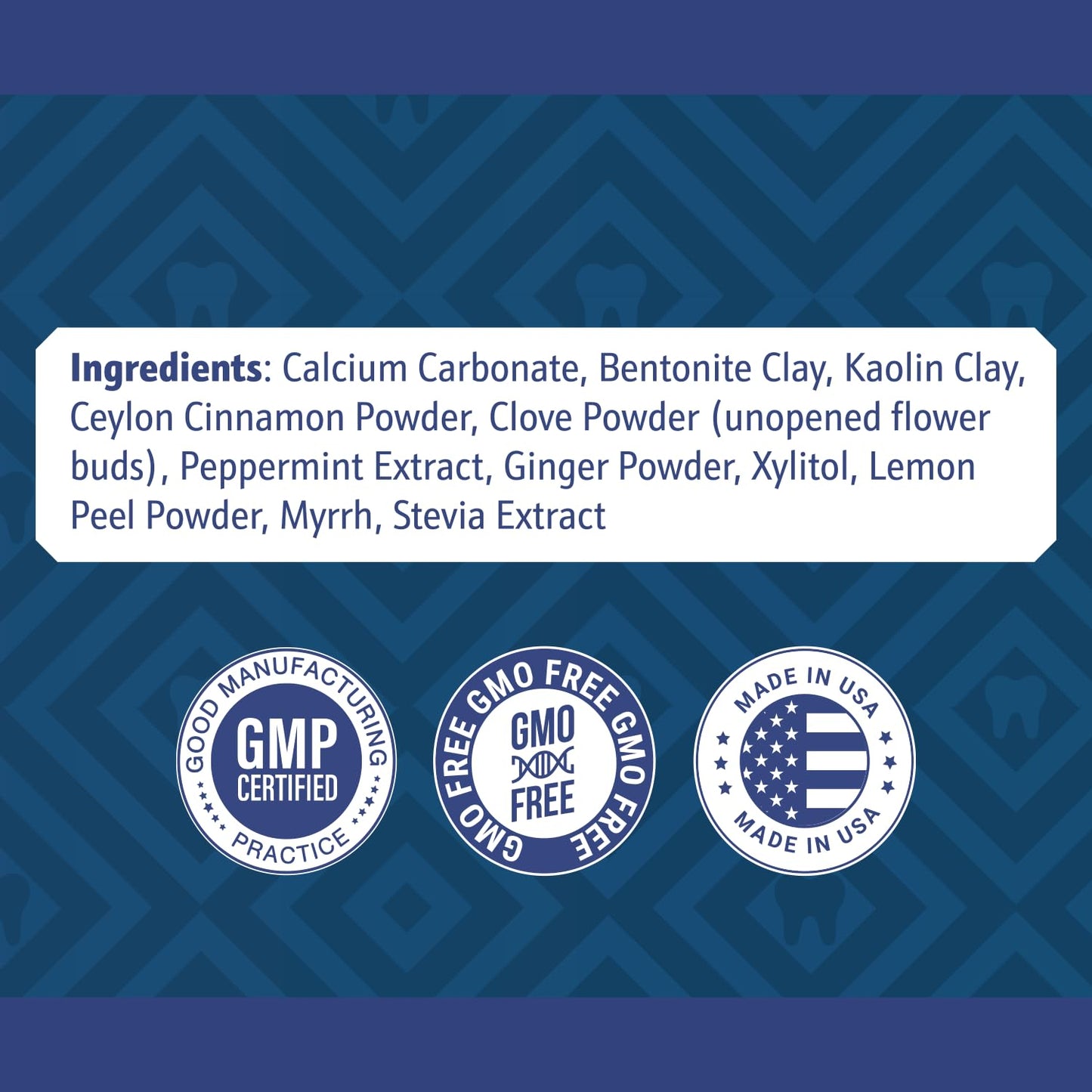 FortBite Natural Tooth Powder – Kaolin & Bentonite Clays, Plant-Based, Made in USA