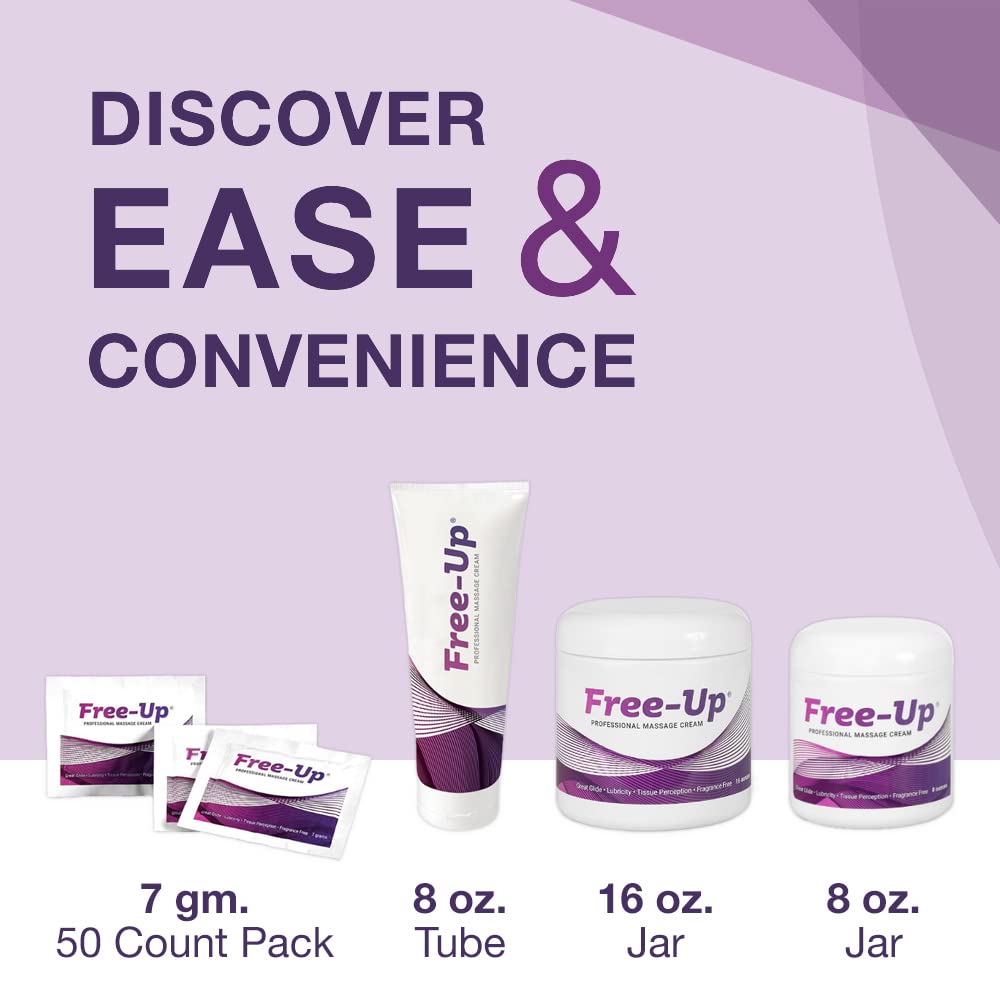 Free-Up Professional Massage Cream - Fragrance-Free 8oz Jar | Great Glide