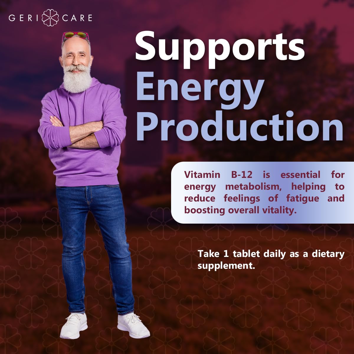 GeriCare Vitamin B-12 1000mcg High Potency Tablets | Energy, Brain & Nervous System Support