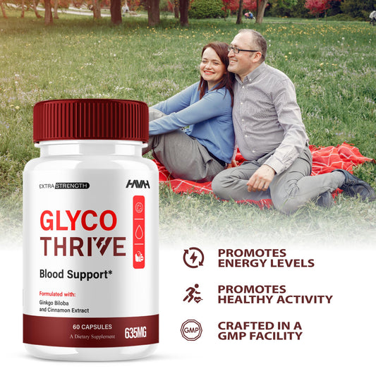 (2 Pack) Glyco Thrive Blood Support | GlycoThrive Max Strength Capsules | 120 Count Multivitamin