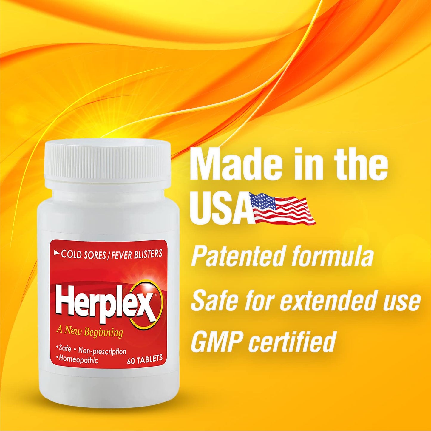 Herplex Premium Tablets | Non-Prescription Cold Sore Relief | 60 Tablets