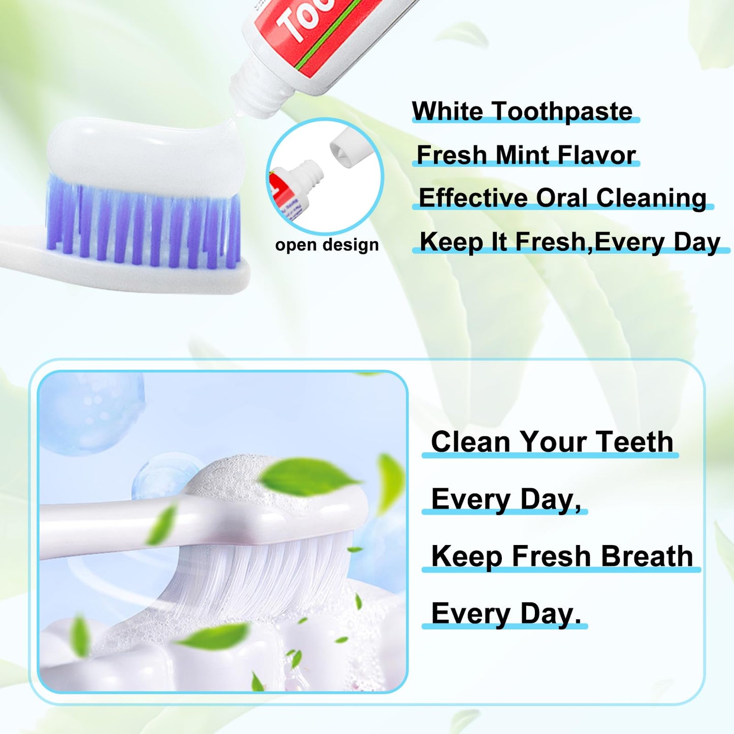 HOIQIRY 100 Tubes Extra Small Travel Toothpaste – Mint, 0.35 oz/10 g Bulk Singles for Hotels & Travel