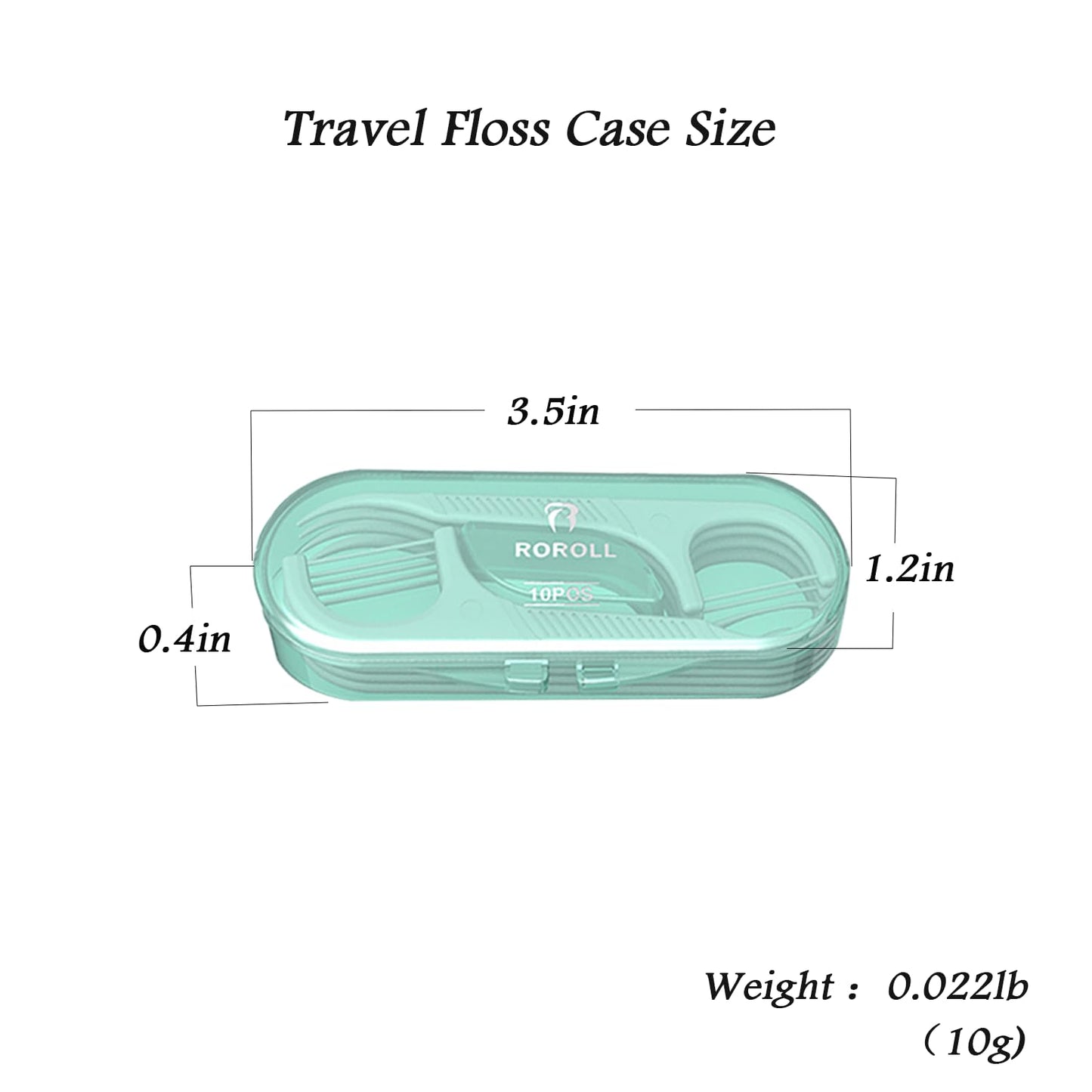 Holy Rose Dental Floss Picks – 4 Box Portable Case, 140 Count (Green Pink)