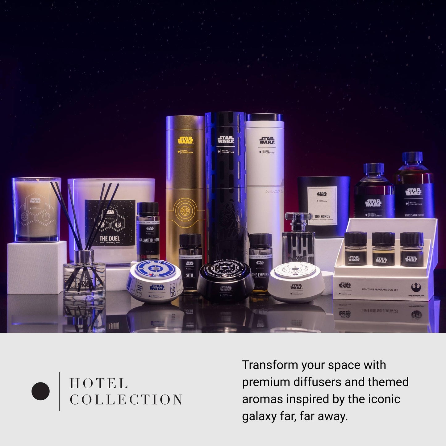 Hotel Collection | Star Wars ™ The Force Pro-Pod Oil | Luxury Essential Oil Diffuser | Neroli, Oud Wood & Cardamom 1.7 fl oz (50 mL)