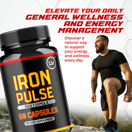 (2 Pack) IronPulse Capsules – Max Formula & Support Pills | 120 Capsules