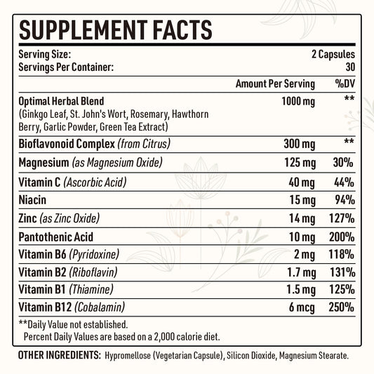 Kanacoufce 1500MG Tinnitus for Ringing Ears, Tinnitus Supplemen, 60 Capsules