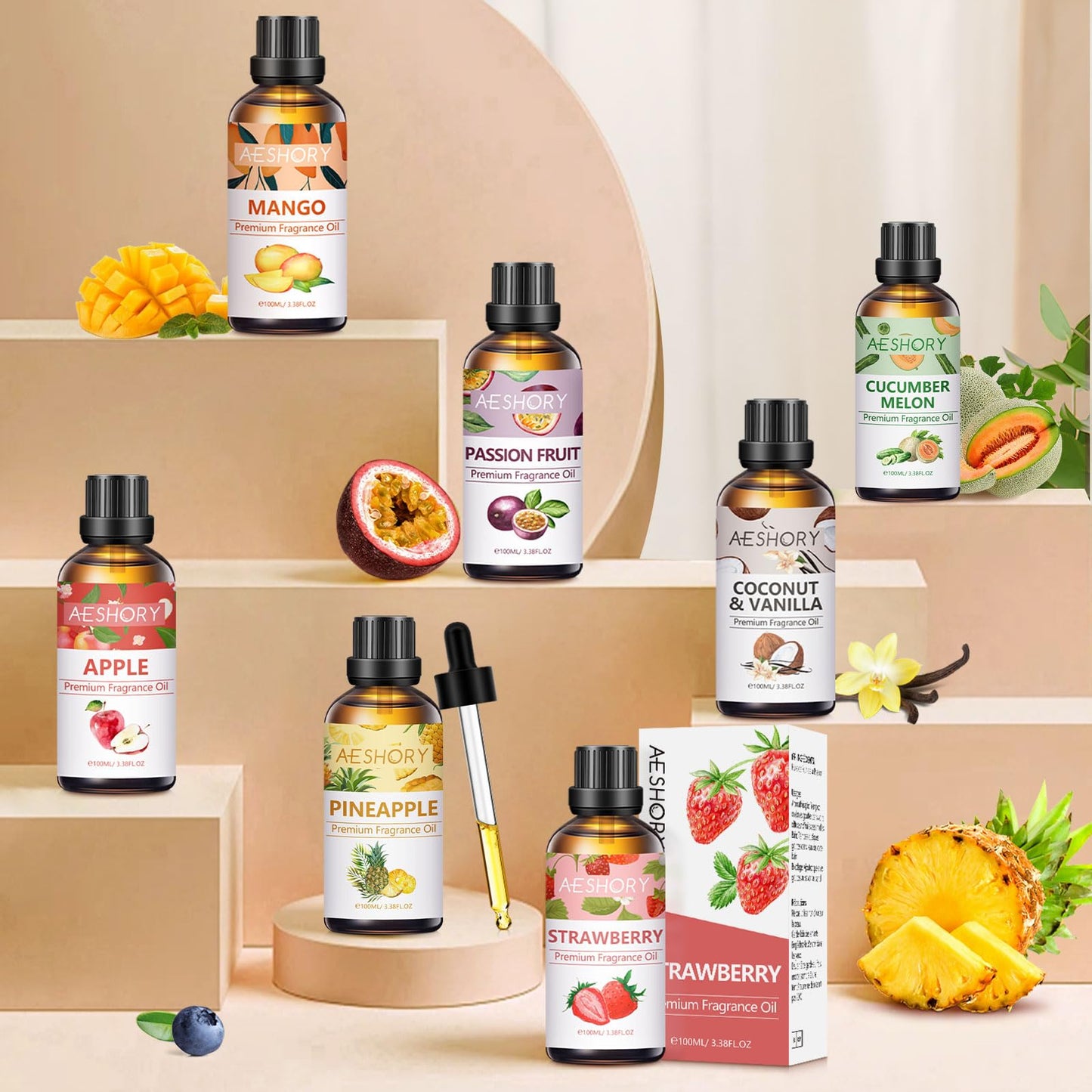 Mango Fragrance Oil 100ml – Aromatherapy Essential Oil for Diffusers, Massage, Soap & Candles