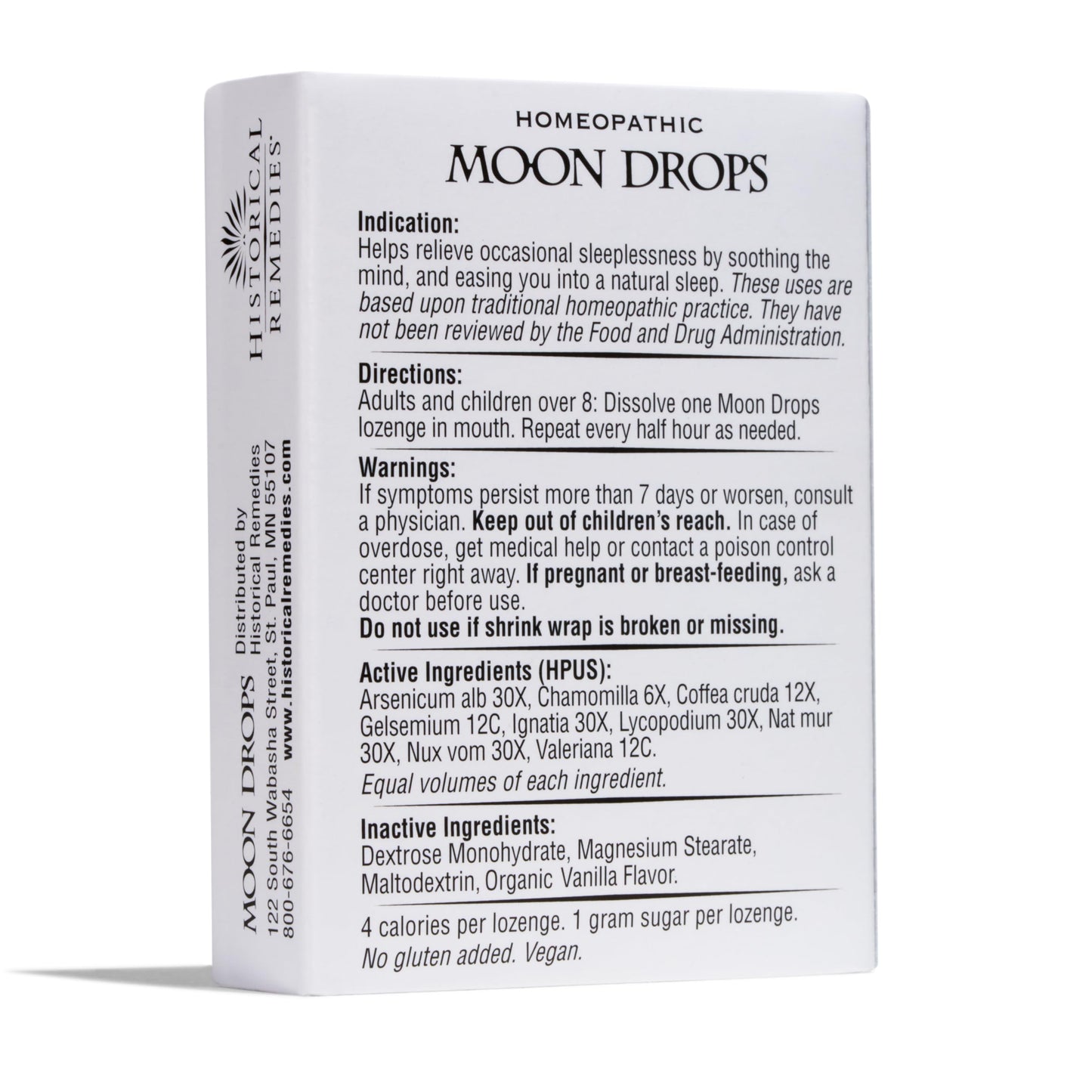 Moon Drops Sleep Aid Lozenges (12 Pack) - Vanilla Flavor, Homeopathic Sleep Support, Vegan & Gluten-Free
