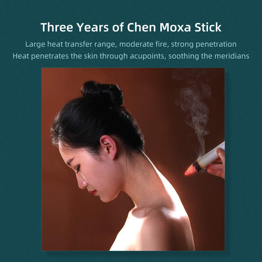 10PCS Box Chinese Moxa Sticks 15:1 3-Year Chen High Purity Moxibustion Roll (艾灸条)