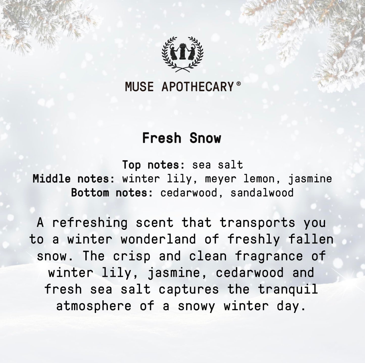 Muse Apothecary Pillow Ritual Pillow Mist – Fresh Snow (8 oz) 2-Pack