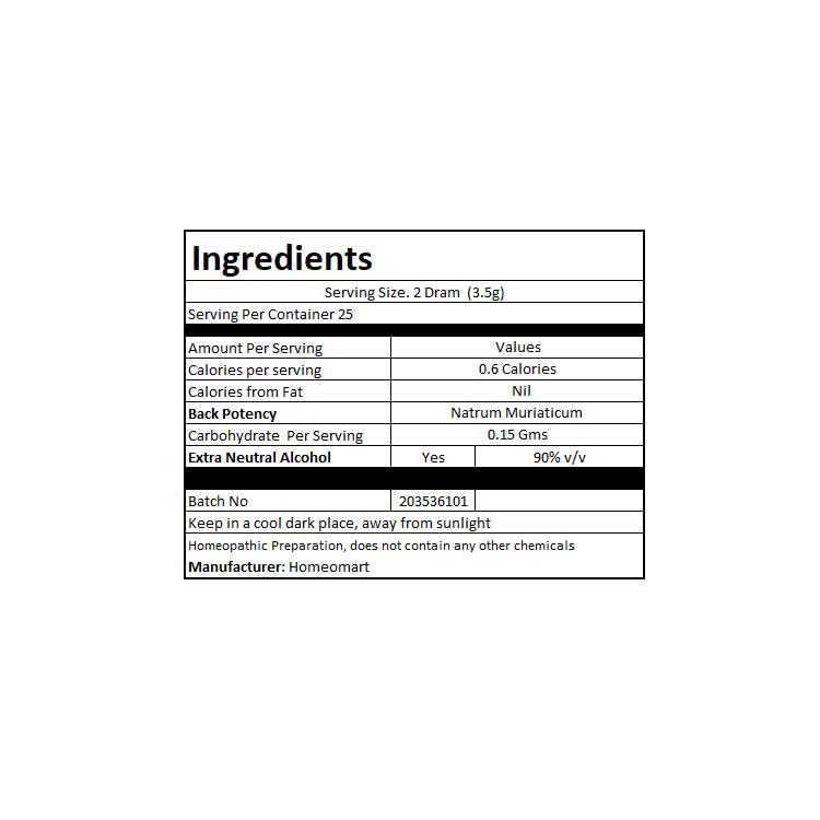 Natrum Muriaticum 200C Homeopathy Pellets (Pack of 2) – Homeomart