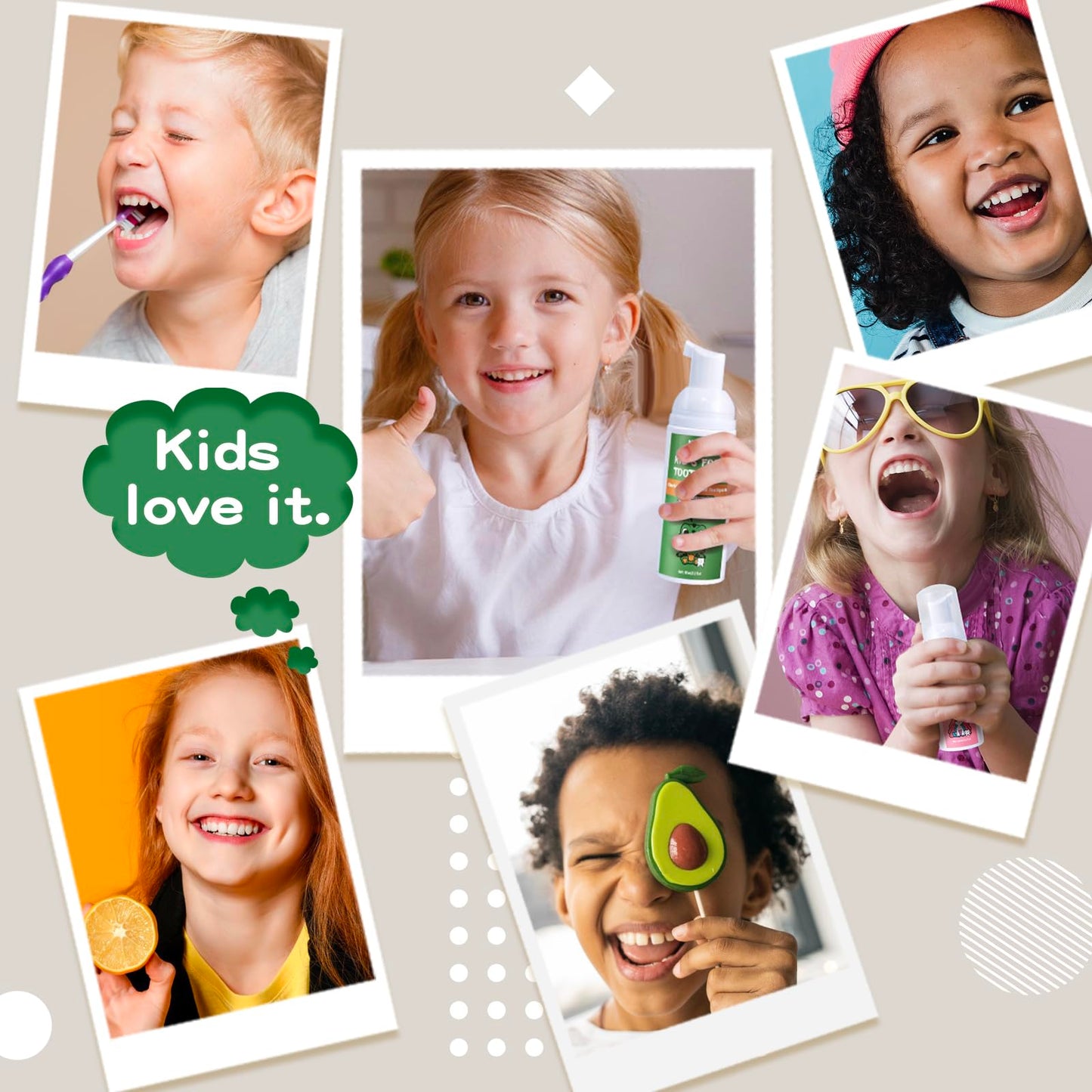NOHOO Fluoride-Free Foam Toothpaste for Kids – Strawberry & Watermelon