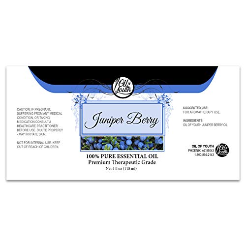 Oil of Youth Juniper Berry Essential Oil - 4oz | Premium Grade, USA Bottled