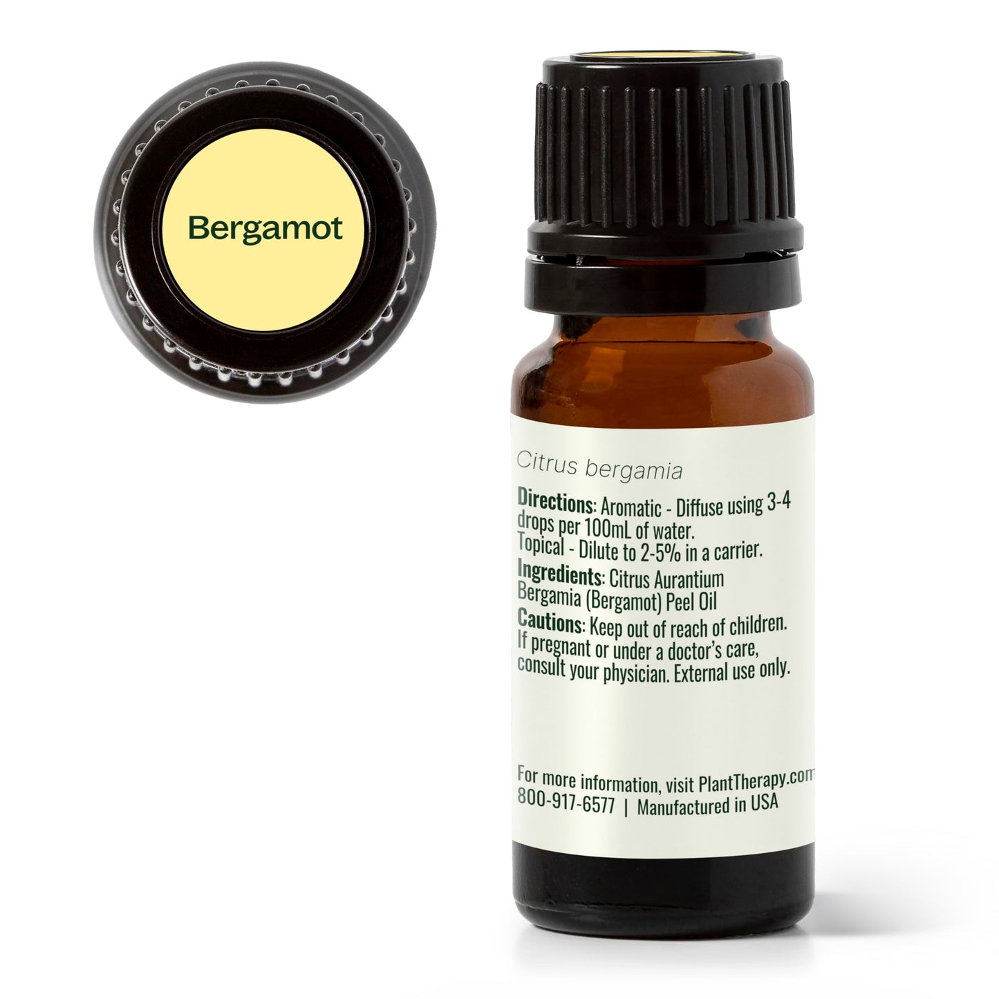 Plant Therapy Bergamot Essential Oil 100% Pure, Undiluted, Natural, Therapeutic Grade – 10 mL (1/3 oz)