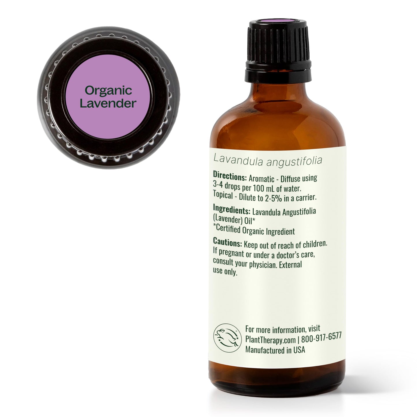Plant Therapy Lavender Essential Oil – 100 mL (Undiluted), 100% Pure & USDA Organic