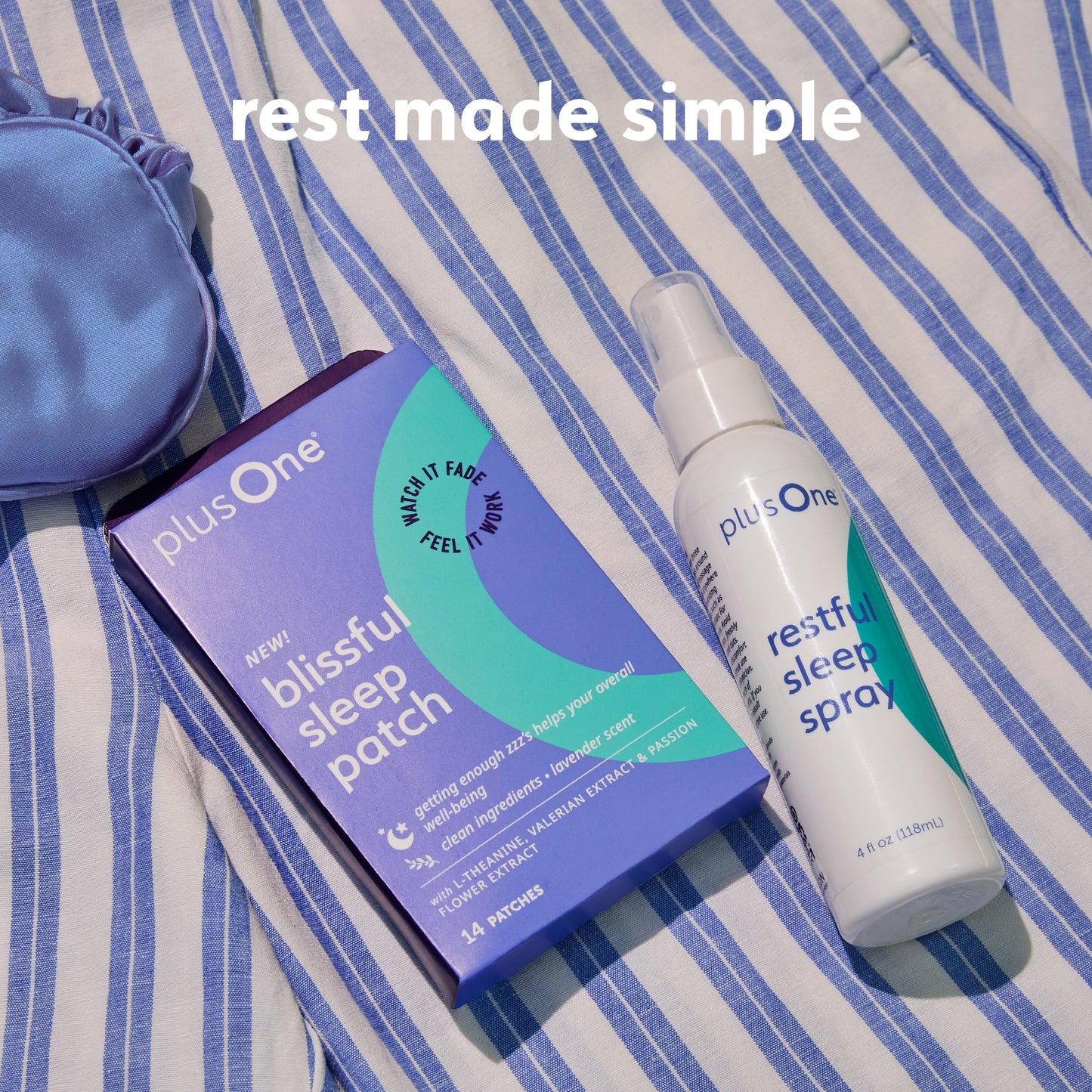 plusOne Blissful Sleep Patch – Magnesium & L-Theanine for Relaxation & Sleep