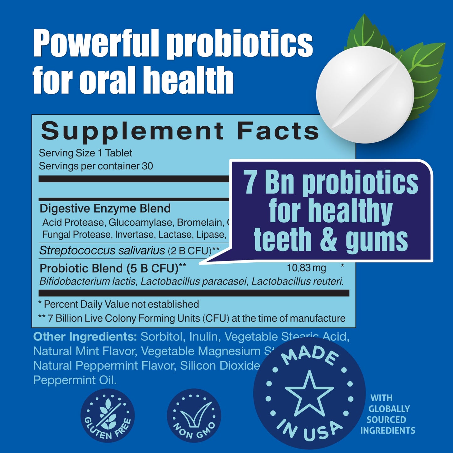 Probiotiv Oral Probiotics – 7B CFU Chewables for Fresh Breath, Teeth & Gums
