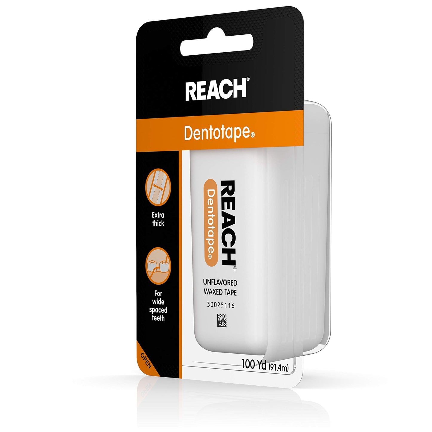 Reach Dentotape Waxed Tape – Unflavored, 100 Yards, Pack of 2