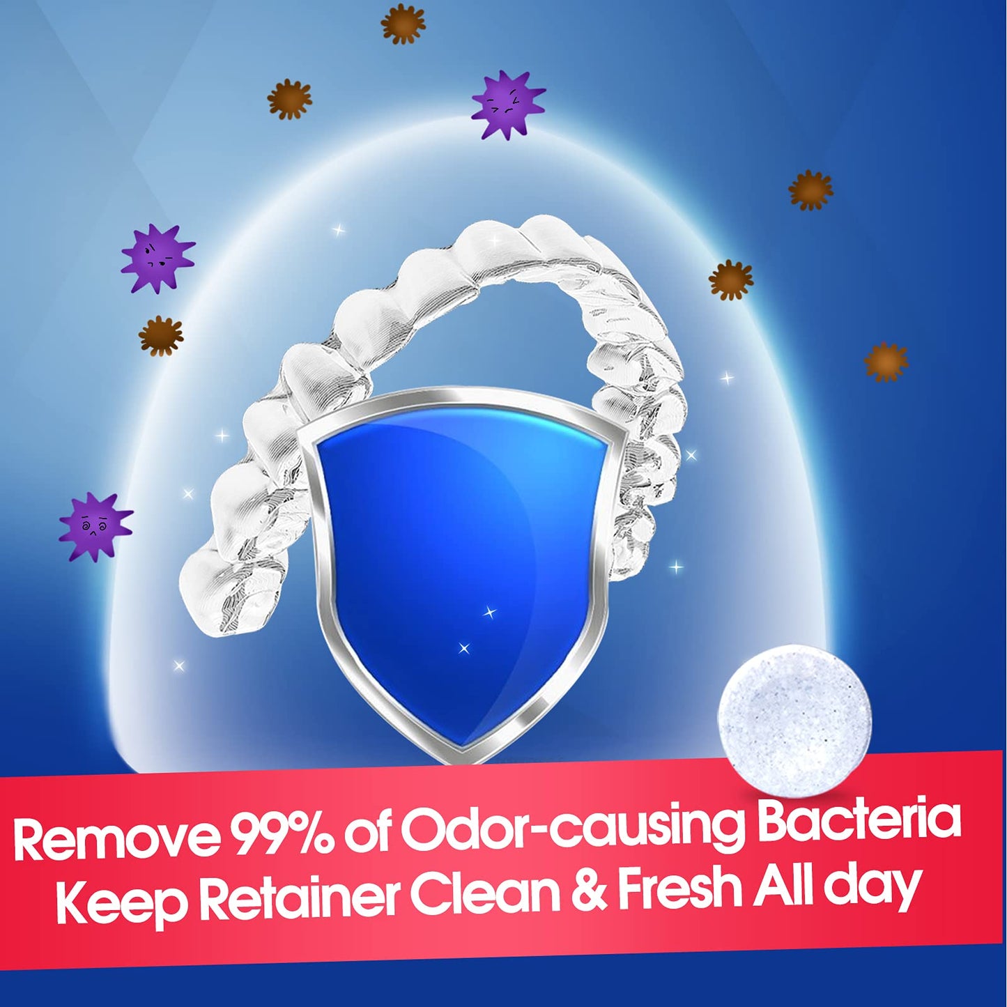 Retainer & Denture Cleaner Tablets – 36 Tabs (1 Month) for Aligners & Mouth Guards