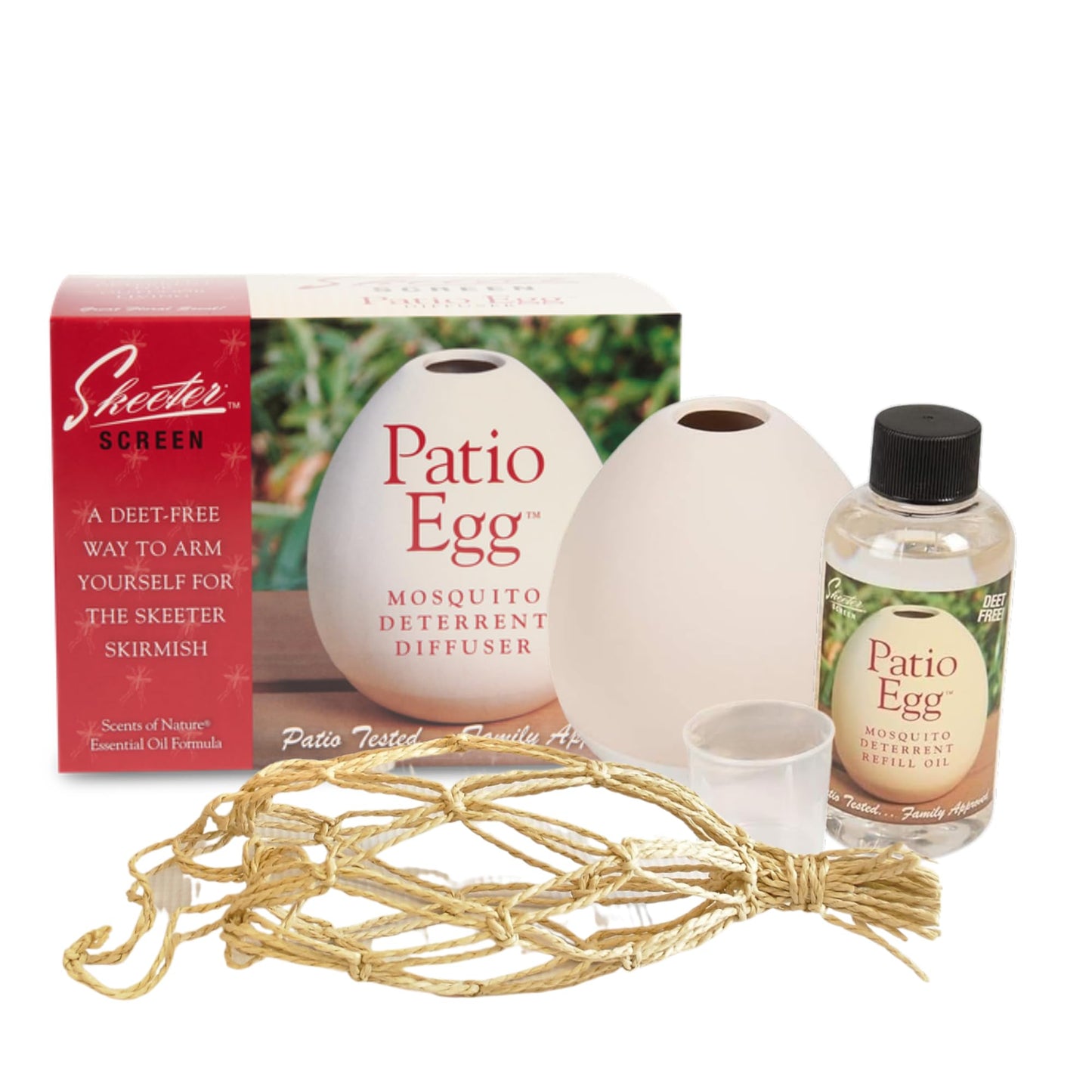 Skeeter Screen 90760R Patio Egg Diffuser – 3-Month Supply, No Flame or Power, Covers Up to 300 Sq Ft