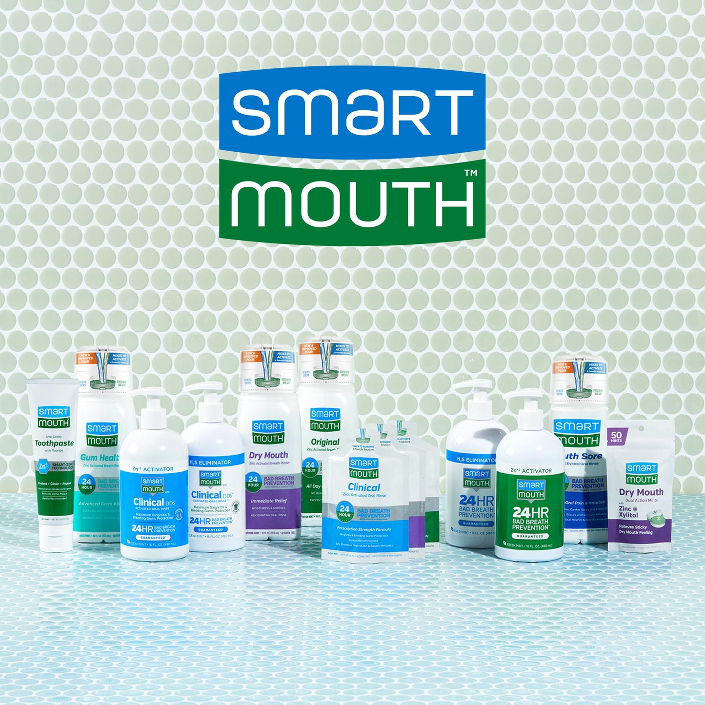 SmartMouth Activated Dry Mouth Rinse – Mint Mouthwash, 16 fl oz | Clinical DDS & Original Formula