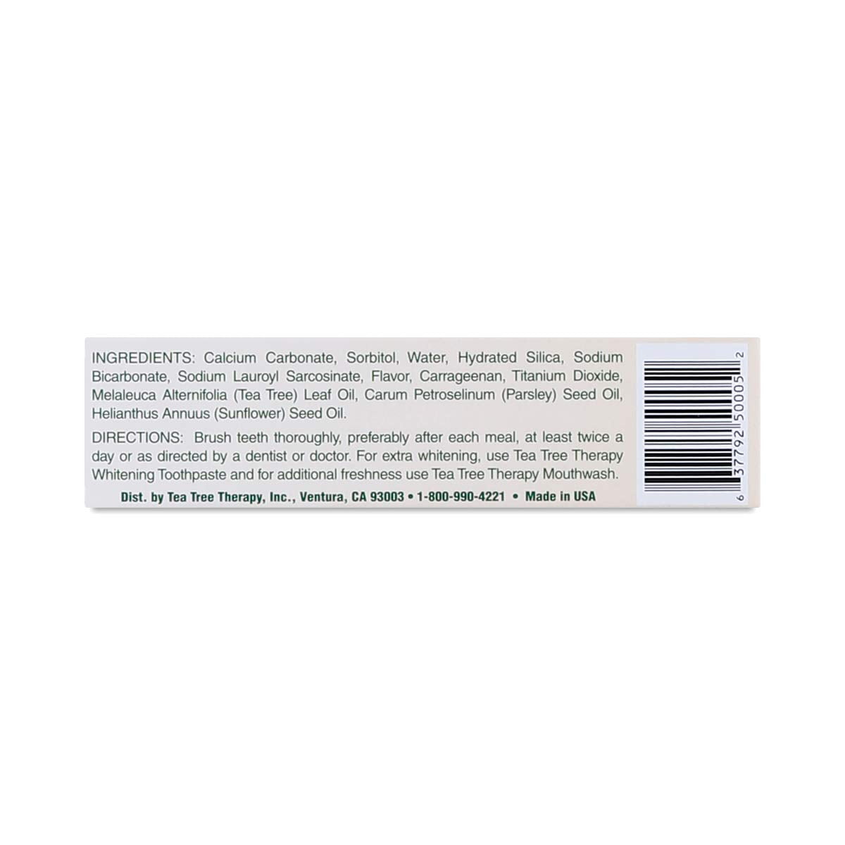 Tea Tree Therapy Tea Tree Tpste,Bak Soda, 5 oz 6 pk