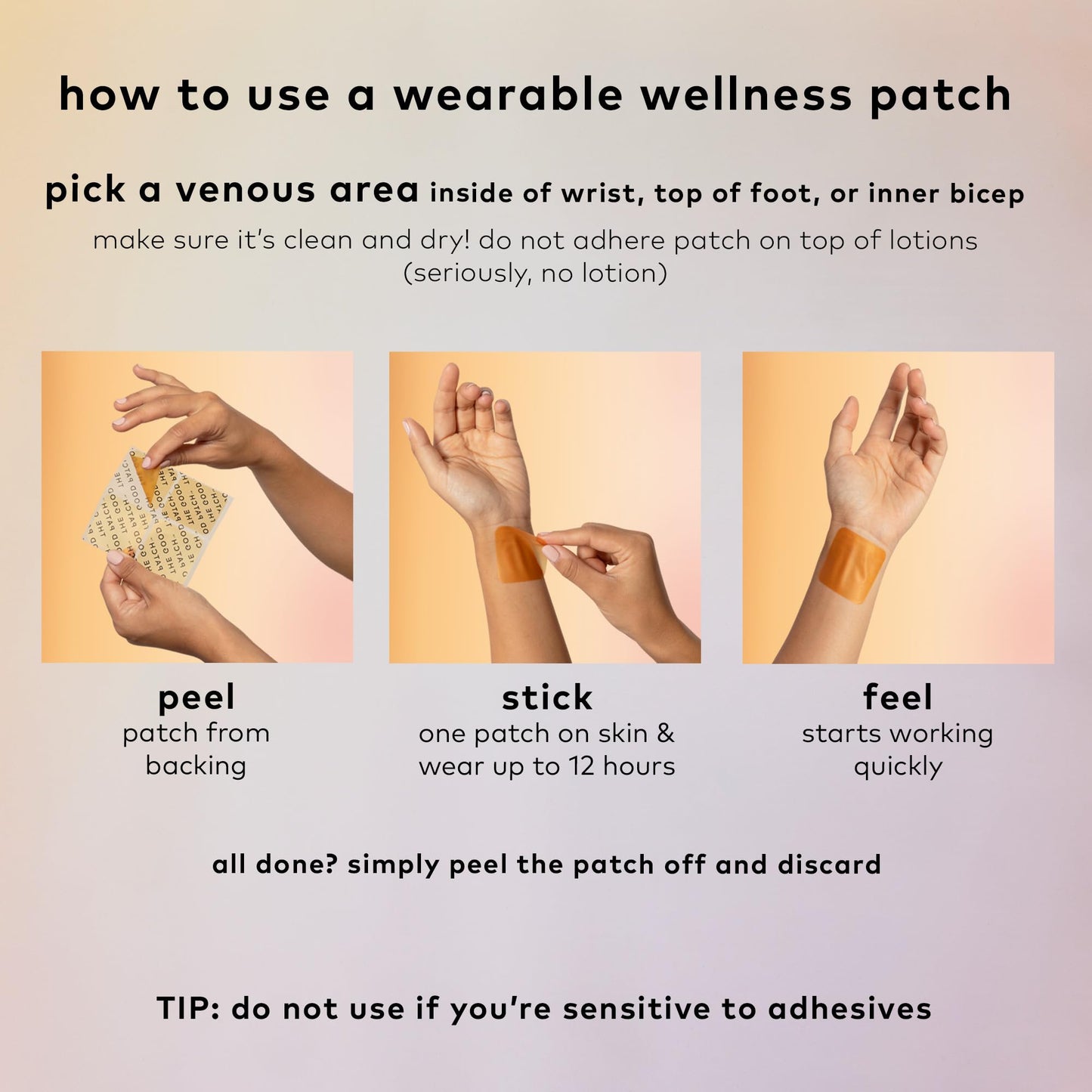 The Good Patch Be Calm Patch with Hemp – Unwind, Decompress, Plant-Powered Wellness