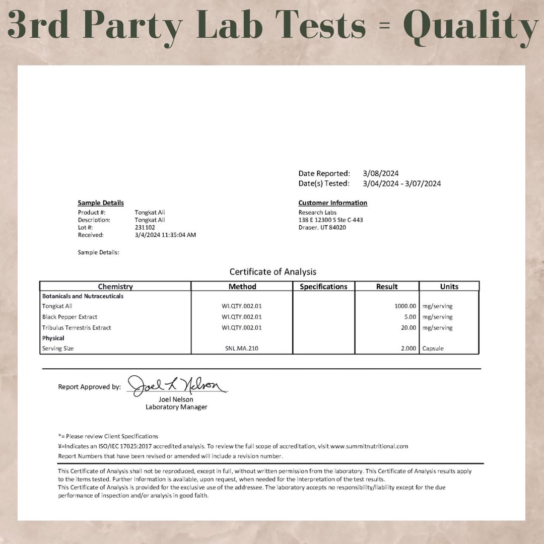 Research Labs Tongkat Ali Extract Capsules 200x — 200,000 mg | Strength, Drive & Performance