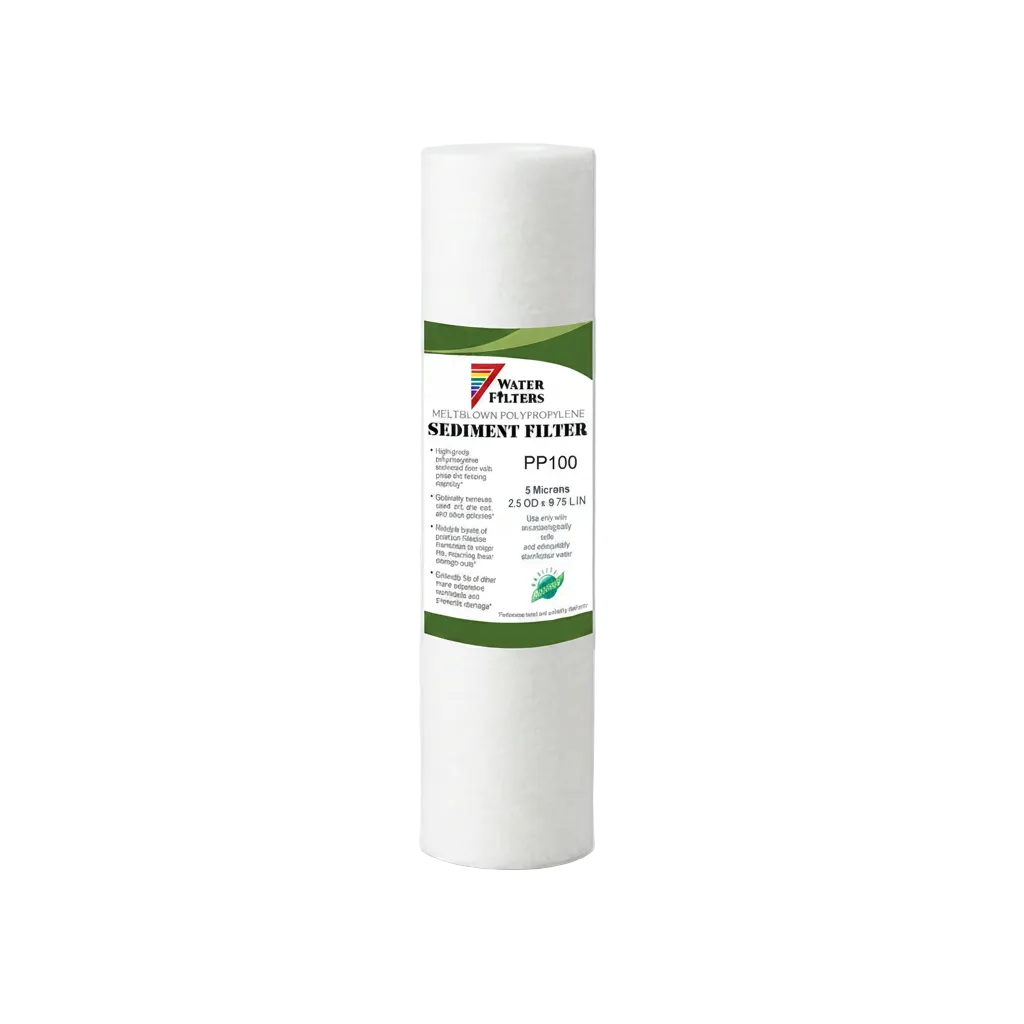 10" 5 micron Polypropylene Sediment Filter, Fits All Standard Filter Housings, W2.5inch H9.75inch