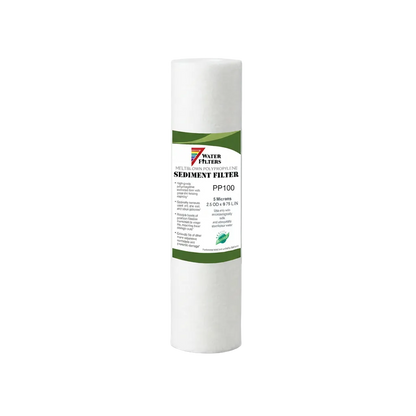 10" 5 micron Polypropylene Sediment Filter, Fits All Standard Filter Housings, W2.5inch H9.75inch