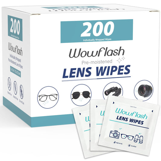 200 Count Lens Wipes for Eyeglasses | Scratch-Free, Streak-Free Cleaning