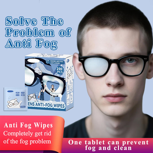 200 PCS Anti-Fog Lens Wipes for Glasses – Scratchless, Safe Cleaning
